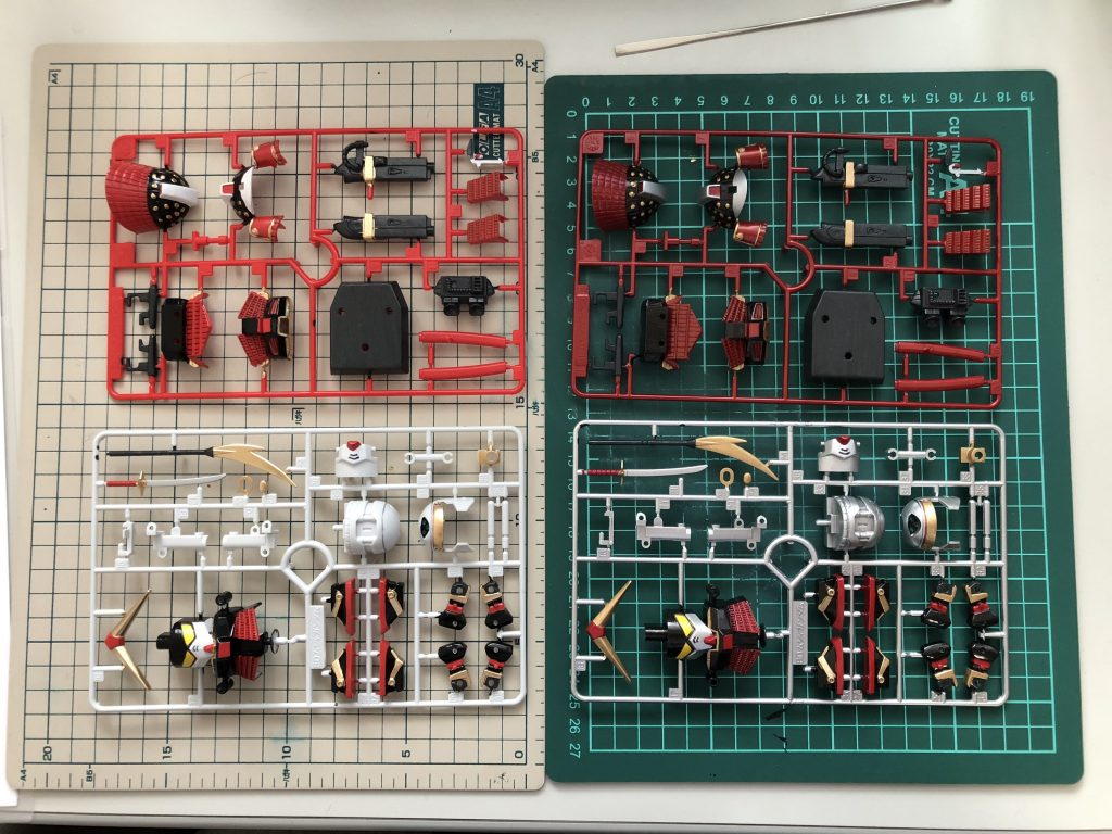 塗装完了後のランナーです