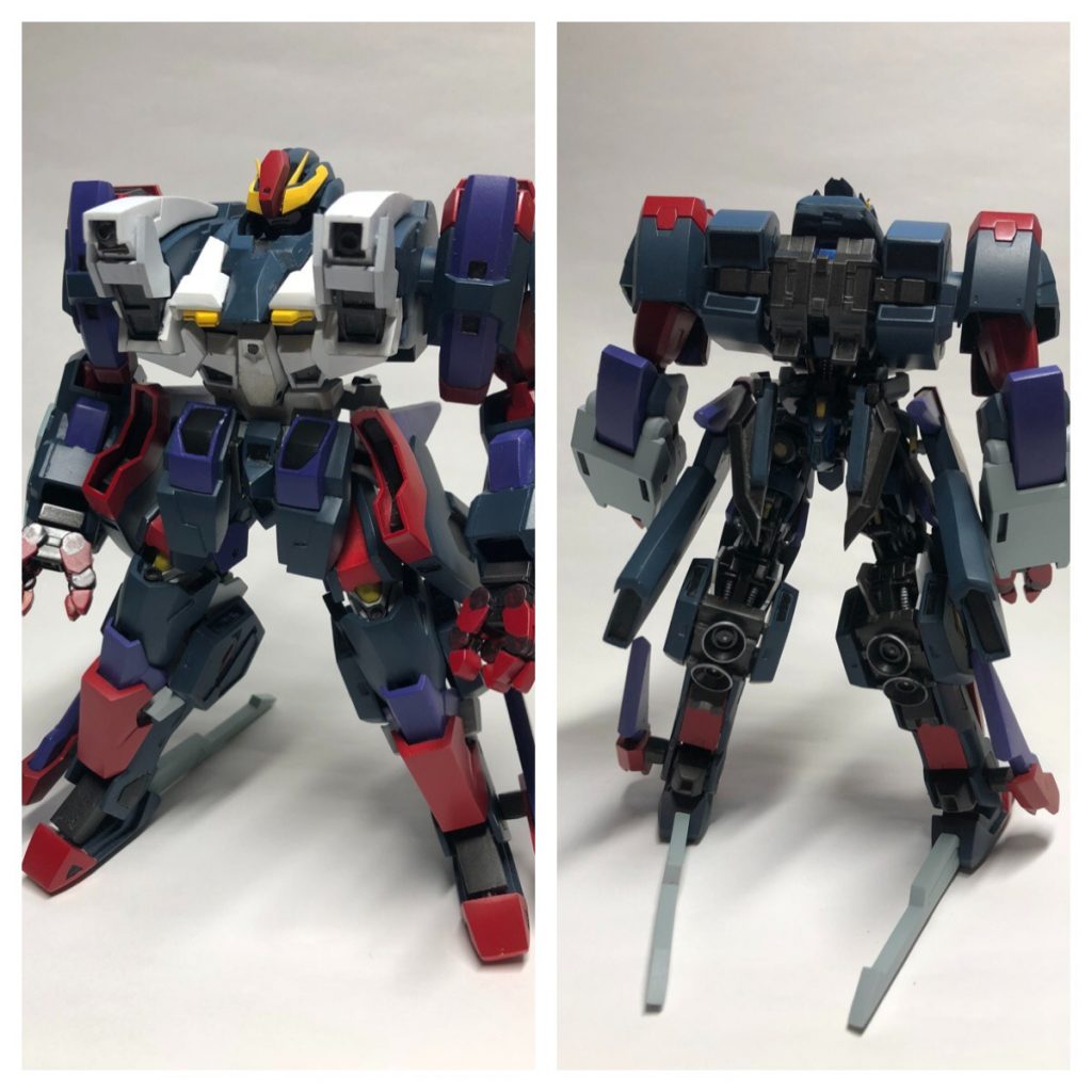 Tブースター、Bブースター、アイギスを装備することでいよいよパーフェクトカウルに！加えて頭部を差し替えでスクラッチしてます。