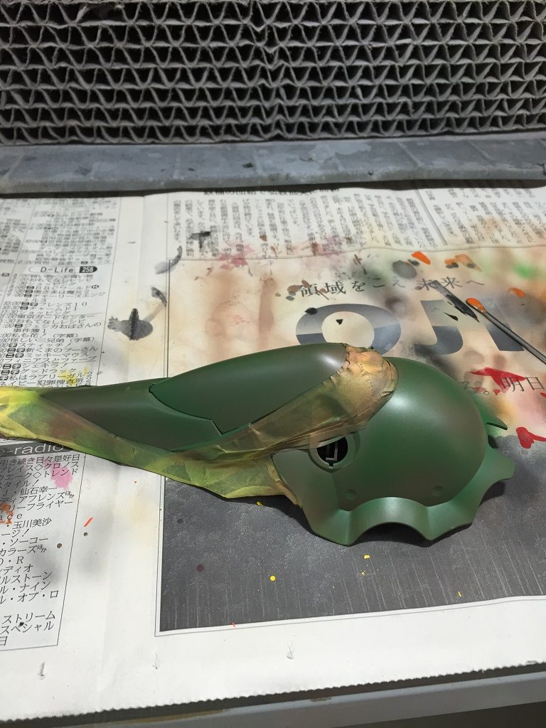 なので、教えてもらいつつエアブラシで塗装しました。
すごい違いが出てびっくりです。