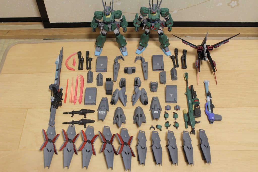 全装備をズラリ。圧巻。