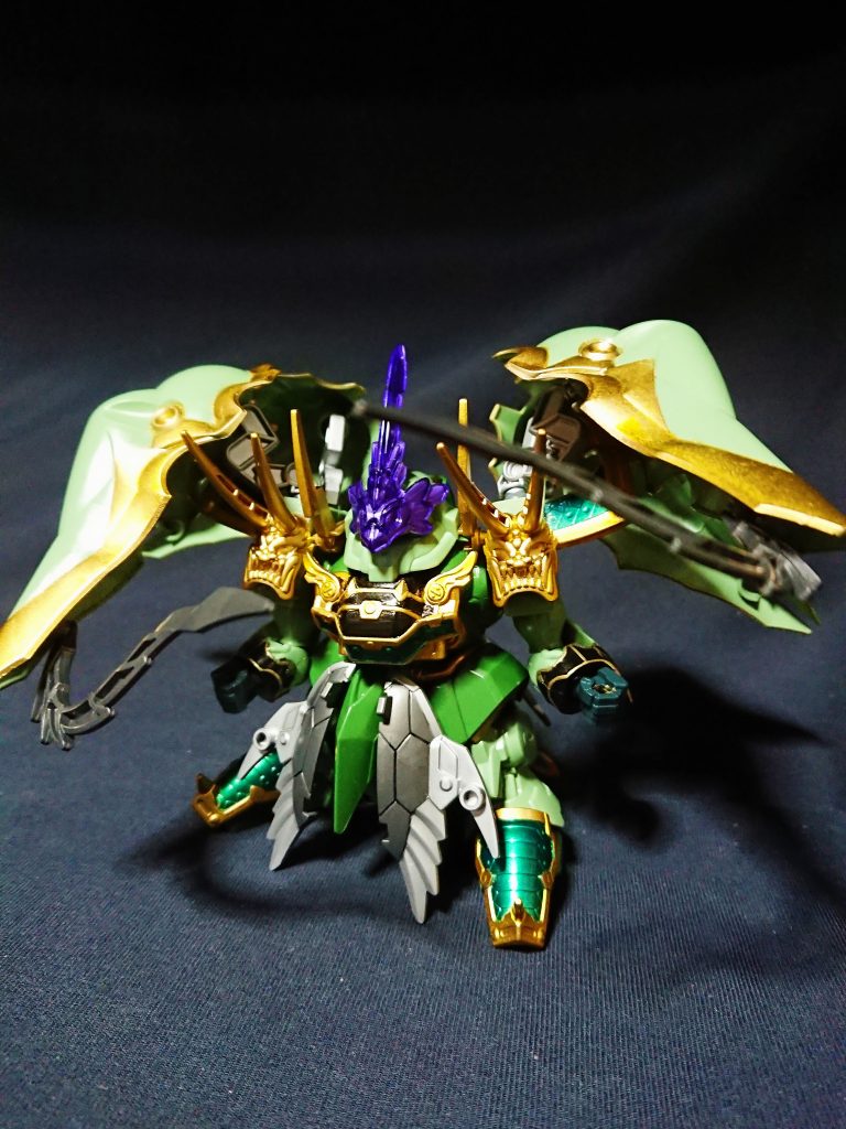 使用したキットはBBクシャトリヤと玄武装呂布のみです。
玄武装呂布の鎧を切り貼りした形で、クシャトリヤも呂布も他キットより一回り頭身とサイズがあるため、違和感なくパーツが馴染んでくれたかと思います。