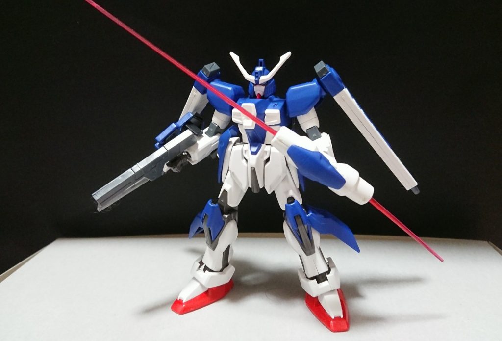 [武装]ビームスピアー改、頭部バルカン、カリドゥス複相ビーム砲、GNピストルビット、両肩部レールガン×２、パンツァーアイゼン、となっている。
アビス・スピーグは汎用性が高く変形等はしないが海での運用が可能で機動力が低下する事無く活動出来る。
両肩から同時に発射するレールガンは威力が高い分反動はあるがそれ以外の武装は反動がほとんど無く隙を見せる事が少ない。
攻守共にバランスのとれた優れた機体であるが、不遇な扱いを受ける事が多く初見の相手にやられるケースが度々ある。
しかし特定の機体とは相性が良く有利に立ち回れる事もしばしば...ある意味近郊を保てているのかもしれない。
要するにこの機体は噛ませ犬のような存在である。