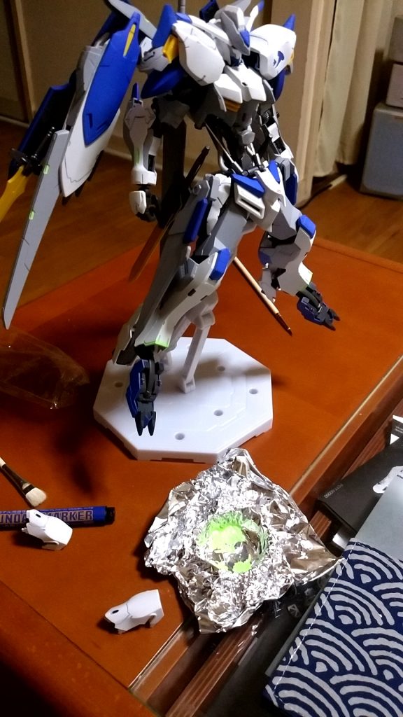 製作過程4!ここまでくればほとんど完成で各部蛍光グリーンと少しですがデカールの貼り付けを好みで行っております♪
