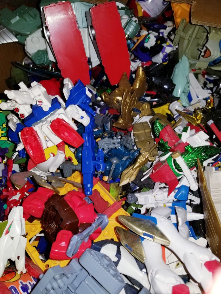 段ボールの中に１００体以上あった