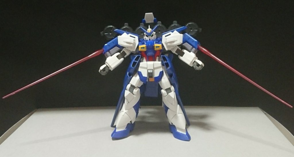 [プラネイトディフェンサー装備時]

機体スペックはGディライザー装備時と同じ８．８である。
大型ブースターを取り外し代わりにプラネイトディフェンサーを装備させてる為空中飛行は出来ず機動力も着脱可能シールドブースターがなければバックパックが何もない時よりも低下してしまう。