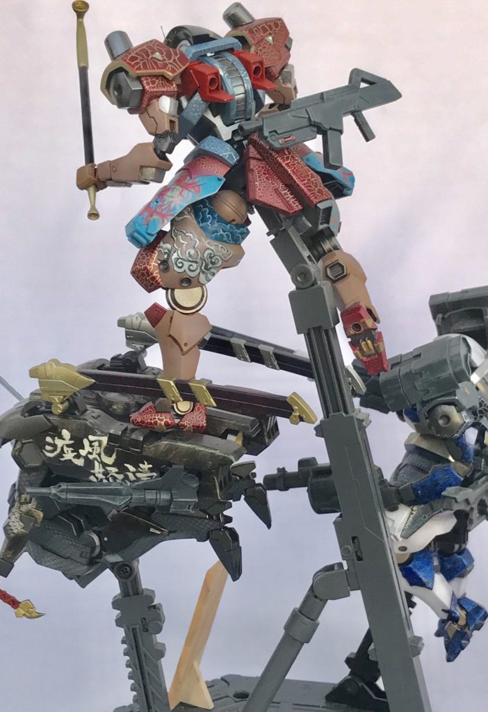 ラフタ機の上面には、韋駄天を意味する梵字も書いてみました。