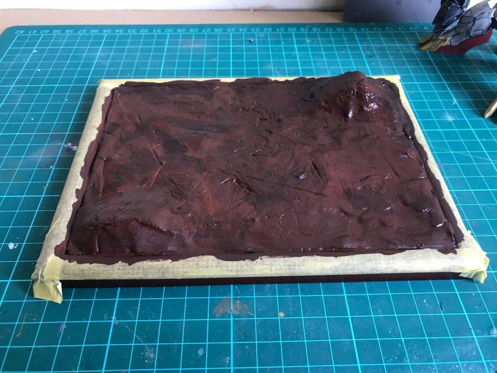 100均で揃えたフォトフレームに再生紙ねんどをモリモリして、水彩絵の具で着色。
現在はこの前に投稿したしたルプスに流用されました。