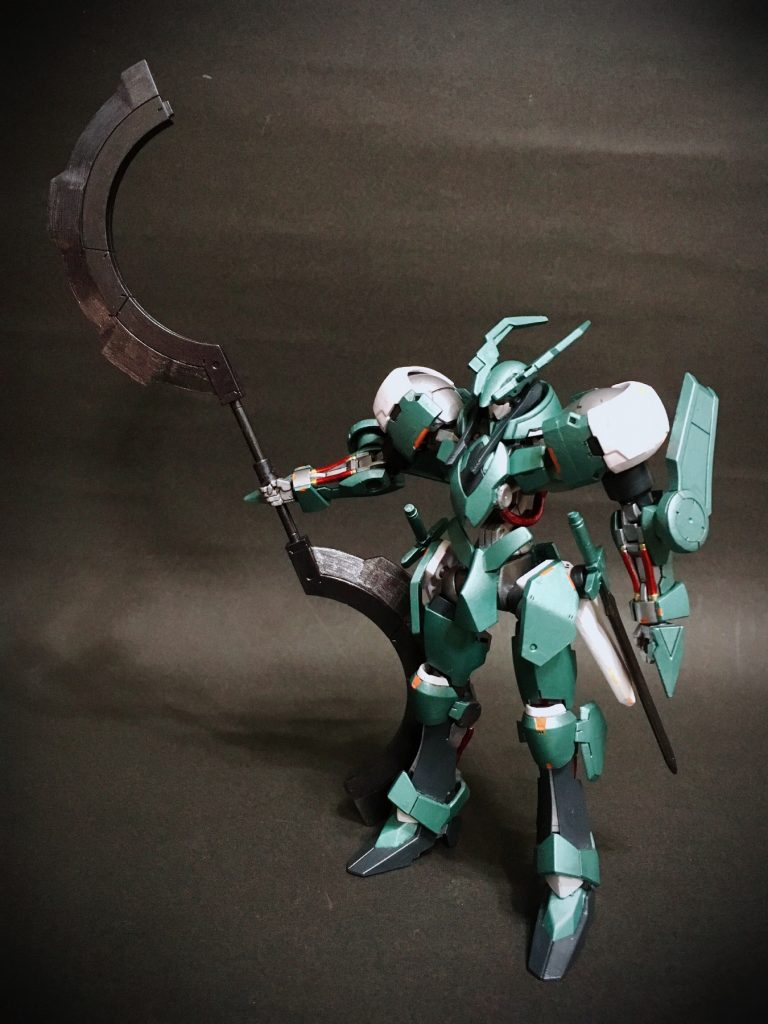 『巫女の予言』には、ワルキューレ達(ヴァルキュリアフレーム)が、スクルドを先頭にして天を飛んでいく様子が描写される。(装甲はメタリックグリーンにフラットベースを混ぜています!)