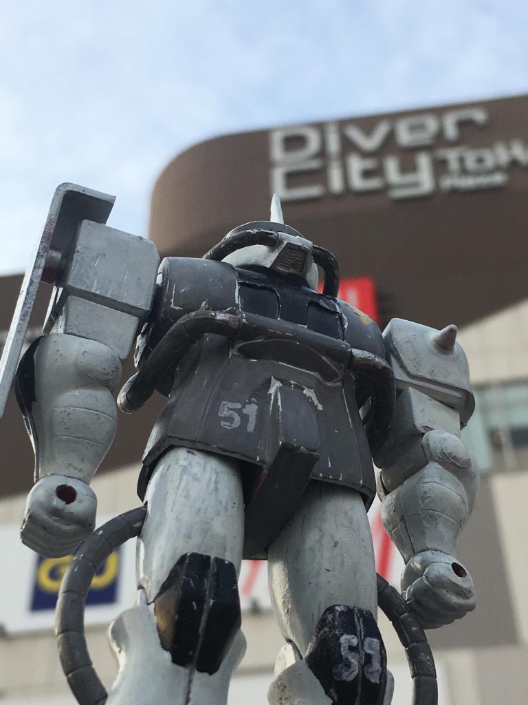 白い一本角ということで、お台場に持って行きました。