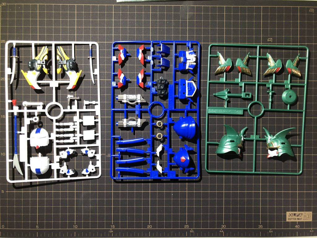 塗装完了後のランナーです