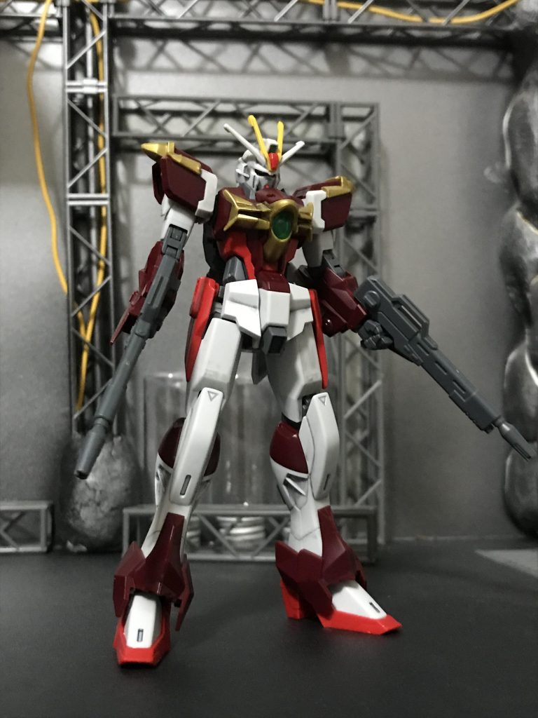 HGAWのエアマスターの腰サイドスカートとバスターライフルを装備させました。