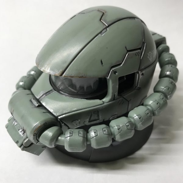 ザクヘッド／ウェザリング練習中