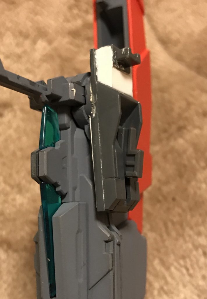 この機体に関してはある目的の為にオリジナルの接続パーツを製作
こちらはGNソードⅡブラスター
本体接続部分込みで