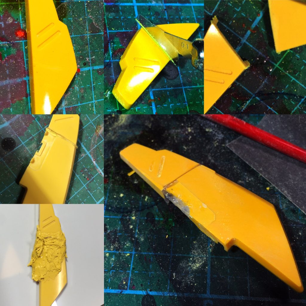 百式のスカートアーマー、前部と後部を連結して長めに延長