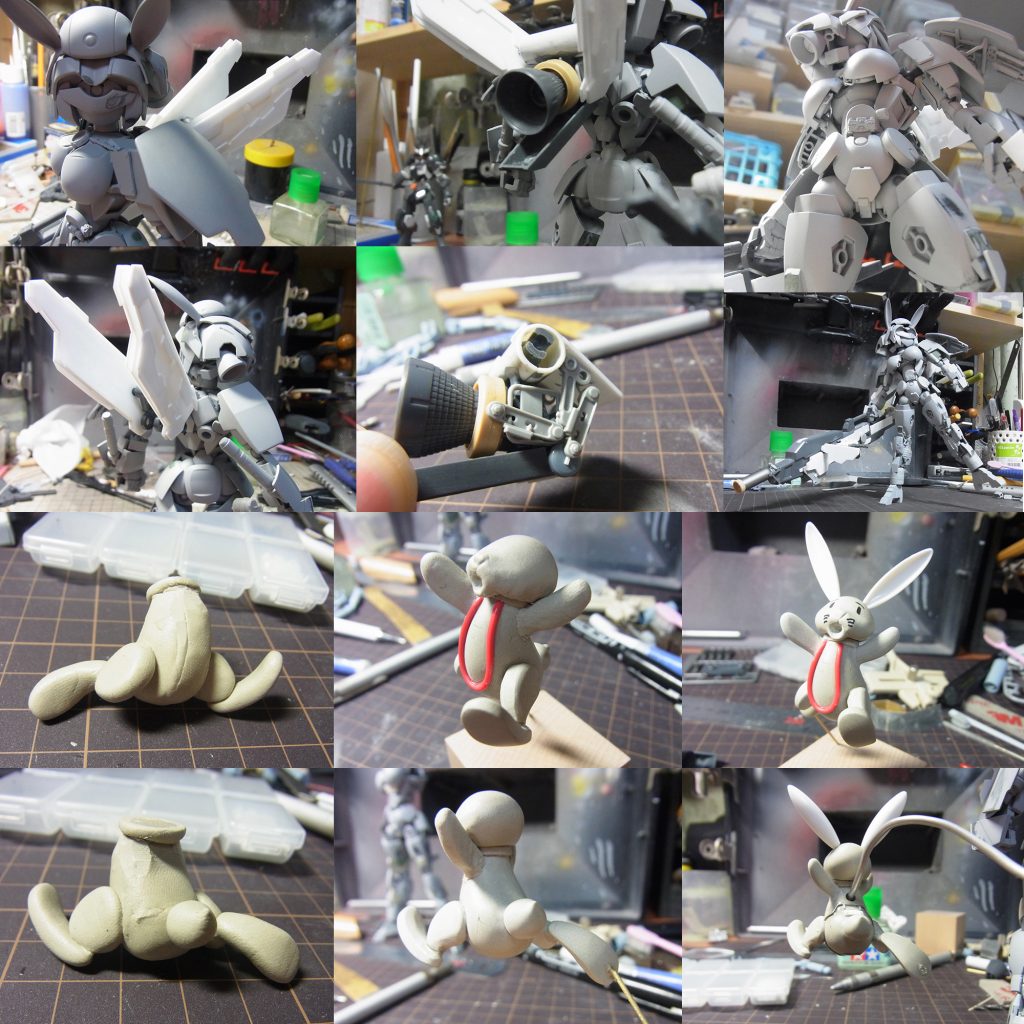 ウサギ型プロペラントタンクはパテからのスクラッチです