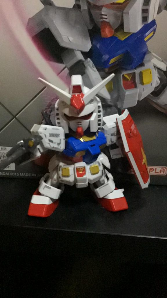 SDガンダム にRGのデカール貼りました。