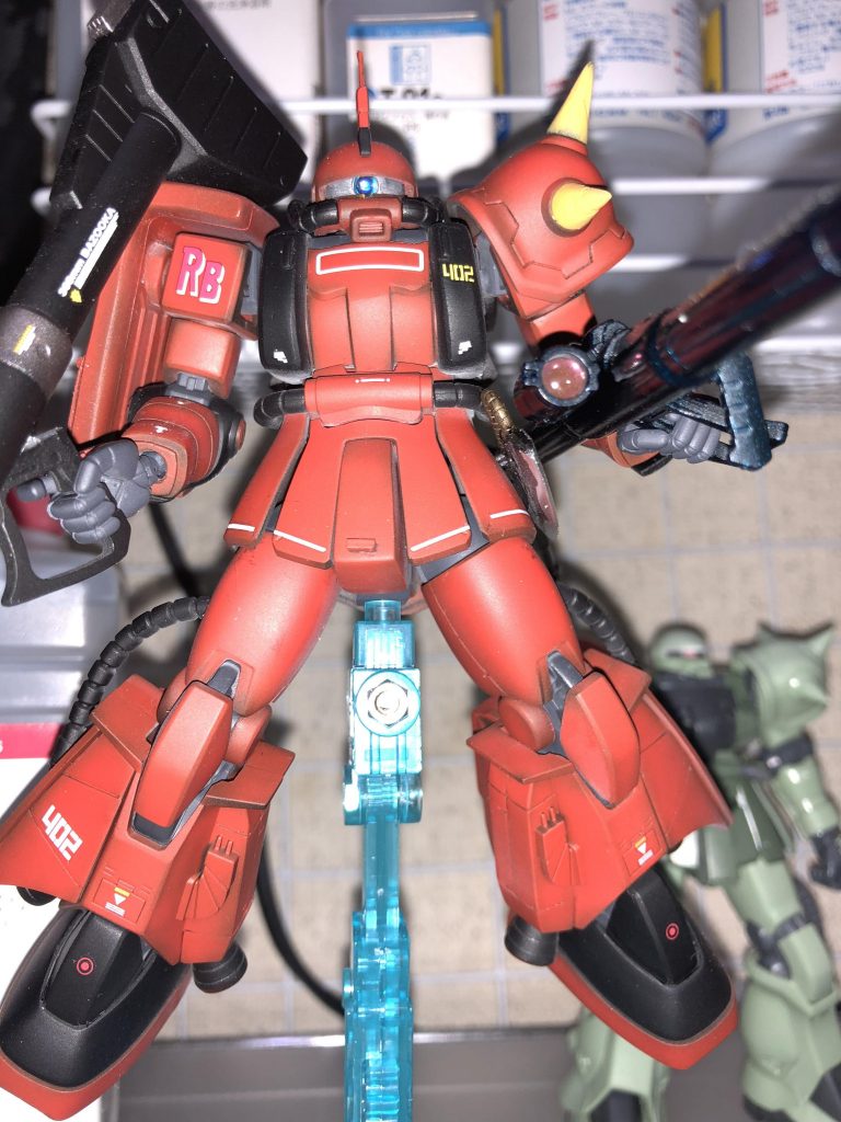 モノアイはハイキューパーツ使用、デカールはRGの水転写を使いました！