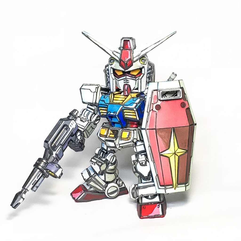 クロスシルエット RX-78-2 ガンダム イラスト風模型–2枚目/制作者：ソネ