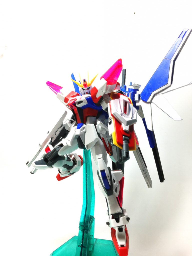 ## ビルドストライクギャラクシーコスモス×Bコスモスブースター&Bギャラクシーソード
ギャラクシーブースターがシンプルだったので、新しく作った。
かなりかっこよくなり、ずっとこっちを付けてる。