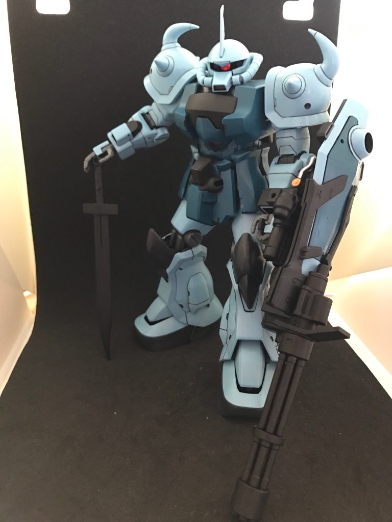 MG 1/100 グフ・カスタム ウェザリング–3枚目/制作者：@gyuuuutora
