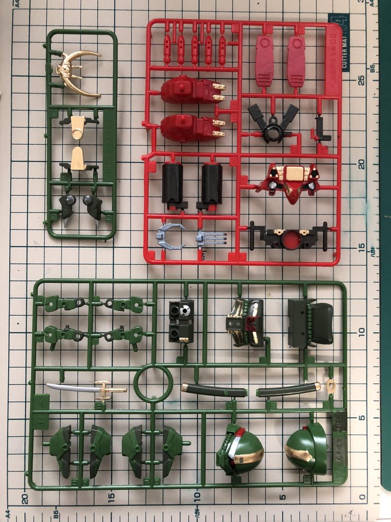 塗装完了後のランナーです