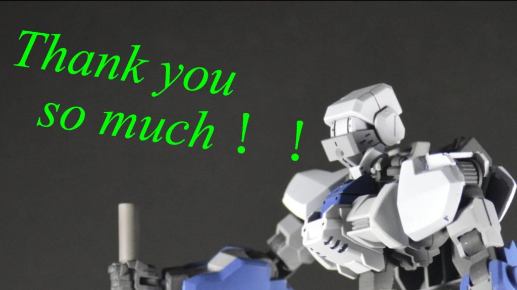 最後にここまで読んで下さりありがとうございますm(*_ _)m
この子のバリエーション機体やほかの国の機動歩兵もこれから作っていきたいと思ってます！
これからも応援してくださったら嬉しいです(￣^￣ゞ