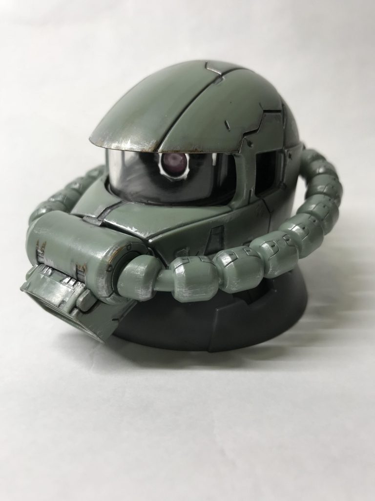 ザクヘッド／ウェザリング練習中–2枚目/制作者：tsune