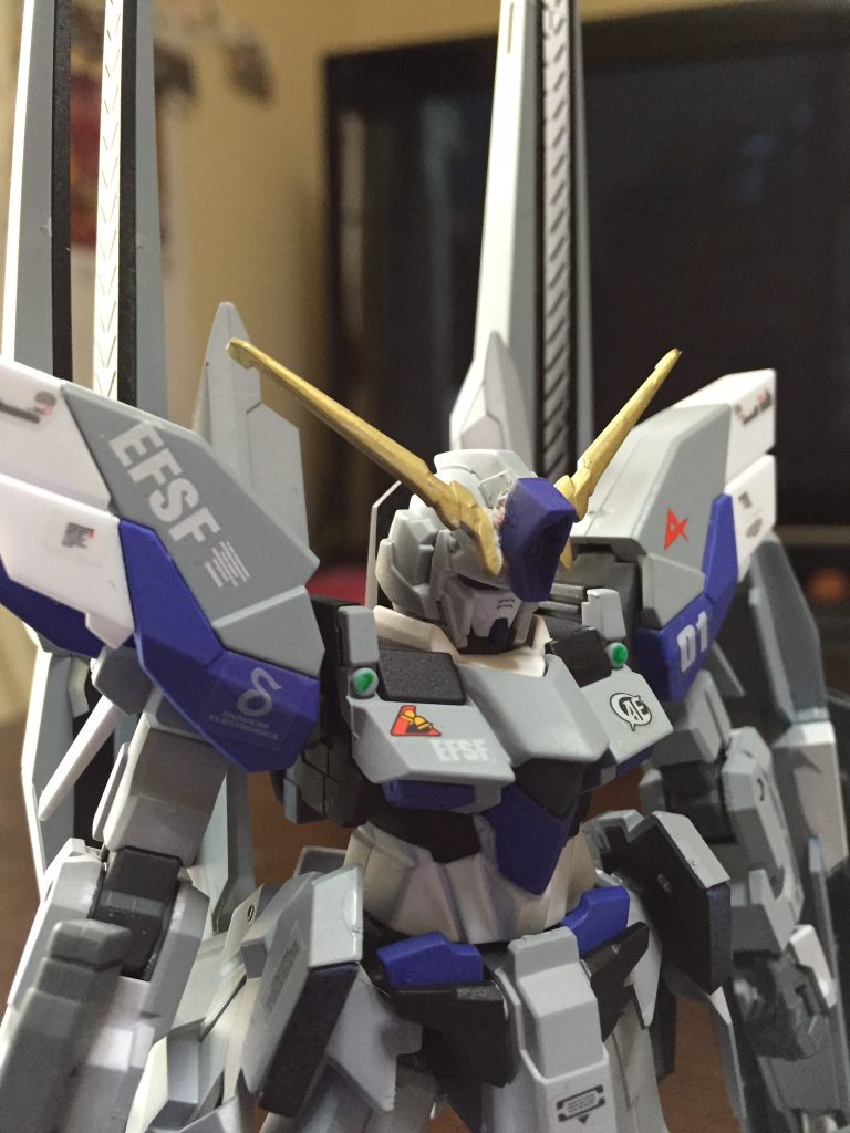 デルタカイにハイメガ載せたユニコーンの頭。