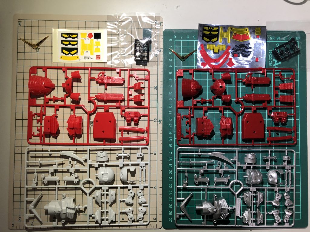 製作前のランナー(今回、右側のメタリックver.と同時製作でした)