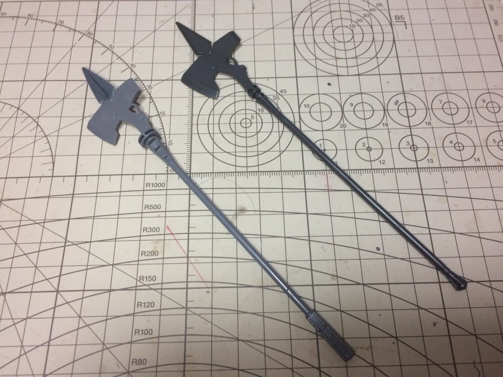 製作当時まだグレイズシルトはキット化してなかったので、ジャンクからミキシングして製作しました。(製作した物が下