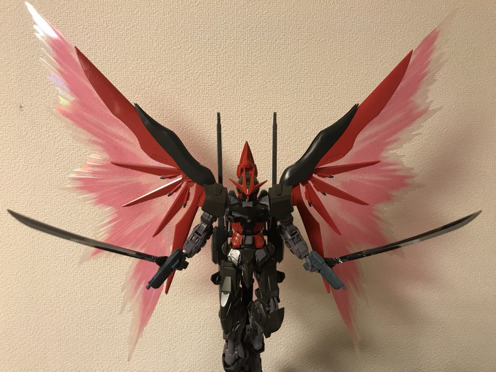 ミキシング&塗装後。MGなだけあってスペースとりますね