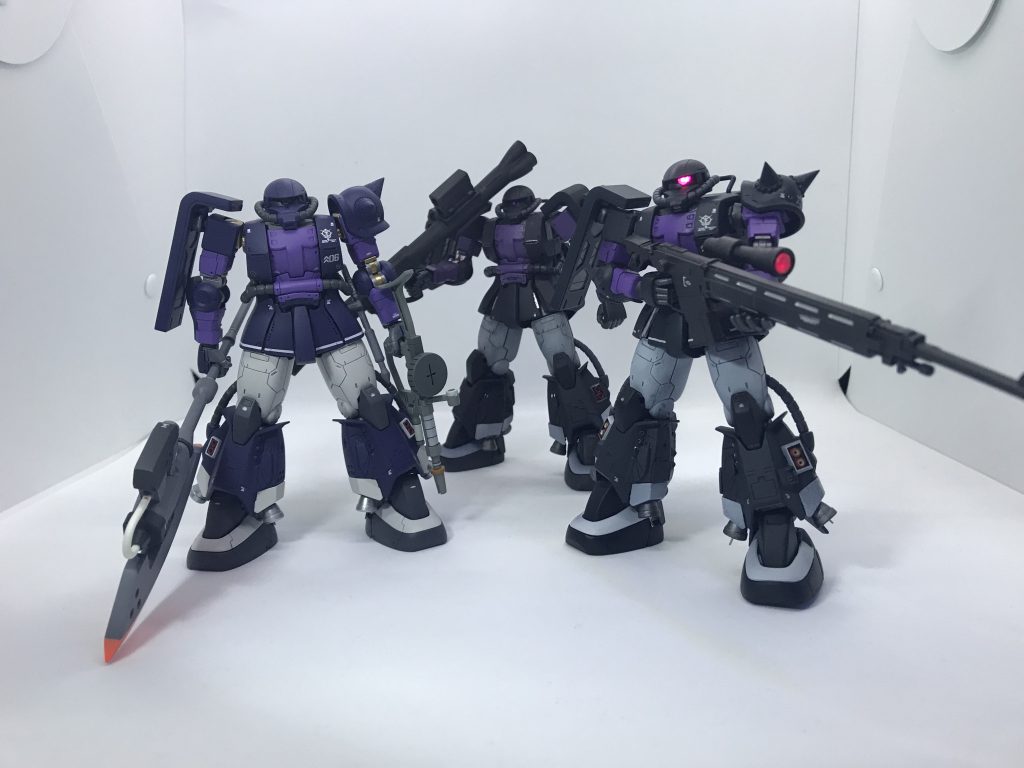 takaMS06Rさんのガイア機、ヅラコフさんのオルテガ機と共に黒い三連星集結。