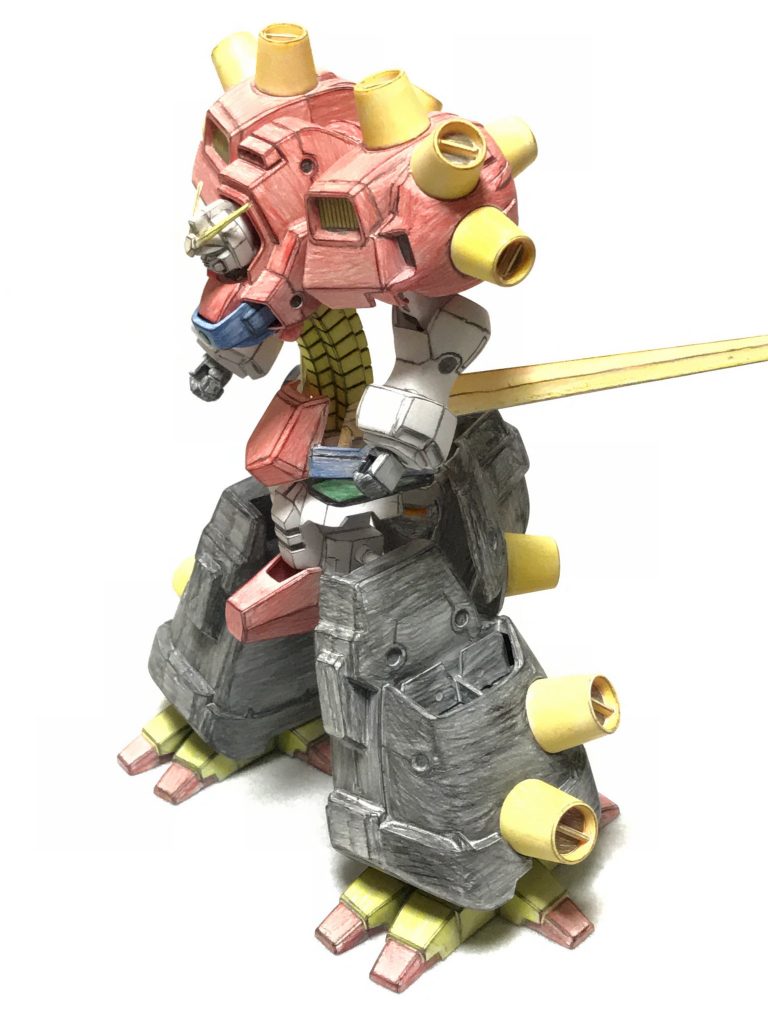 HG 1/144 デビルガンダム色鉛筆塗装–4枚目/制作者：@gyuuuutora