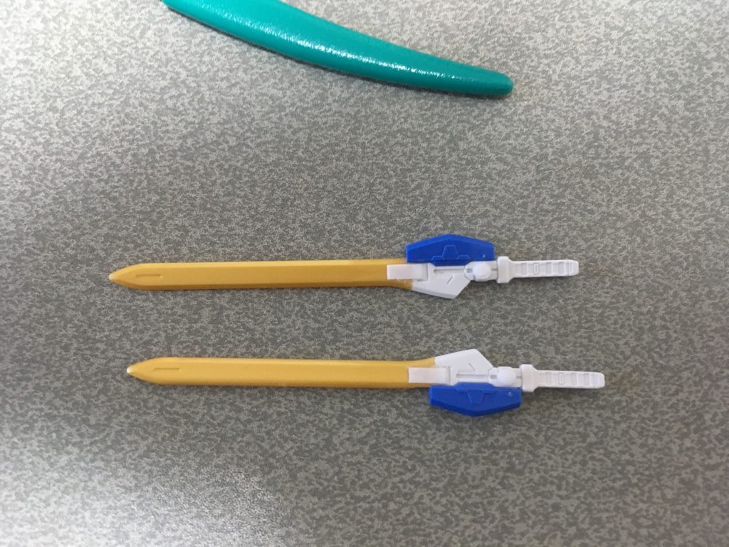 ヴァルキュリアブレード改の塗装前です!脳内設定ではギャラルホルンがゲルヒルデ用に開発した高周波ブレードです!