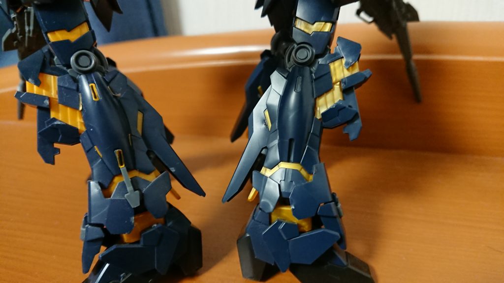 コロコロ変わる黄金のサイコフレーム、Ep5版の様なオレンジがかったものでもノルンの様なクリアカラーでもなくリバイヴ百式の様な金色。個人的には一番好きです。