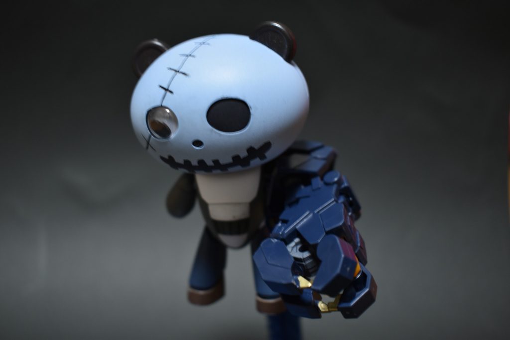 フランケンプチッガイは人造クマなので殺気めいたスタイルにもなる設定です。…が、腕が重く、バランスが悪くなるメタ的理由で基本的にクマスタイルです。