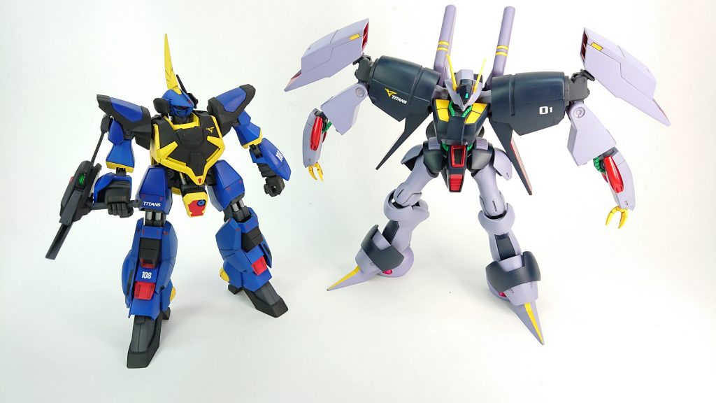 バーザムを僚機にジェリド隊です。
バイアランの大きさがよく分かりますね('Д')