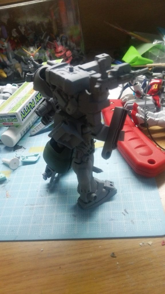 塗装状態でなかった後ろ姿です。こちらにも色々と張り付けてます。