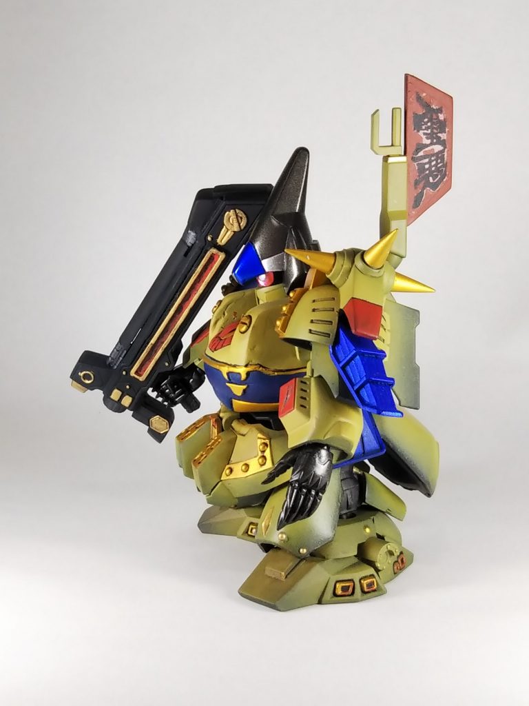 のぼりの文字はデカールを作成して貼りましたが、おもいっきりシルバリングしてしまいました(ToT)