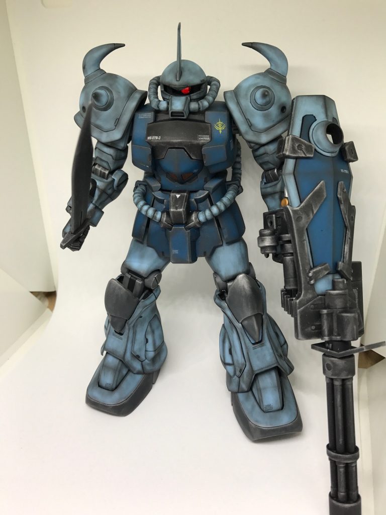 MG 1/100 グフ・カスタム ウェザリング–4枚目/制作者：@gyuuuutora