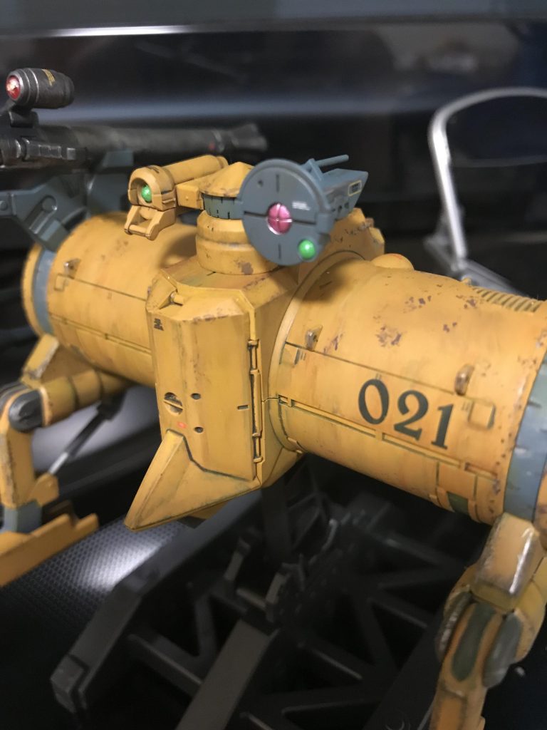 宇宙空間のみのキャラですが陸戦機体並みに汚してしまった気もしますが、雰囲気は出たかなと思います。拡大して見てください。