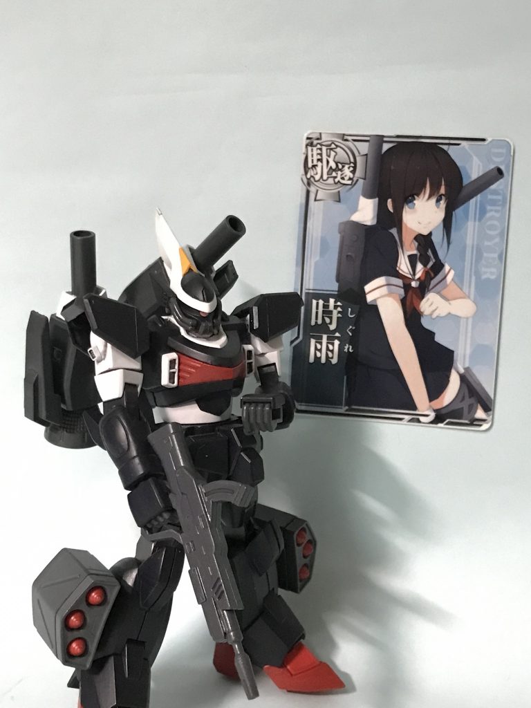 元ネタは艦隊これくしょんの駆逐艦：時雨改二です。よく時雨＝ガンキャノンとネタにされていますが、個人的には名前が似ているシグーで弄ったら面白いかなと思い作ってみました。