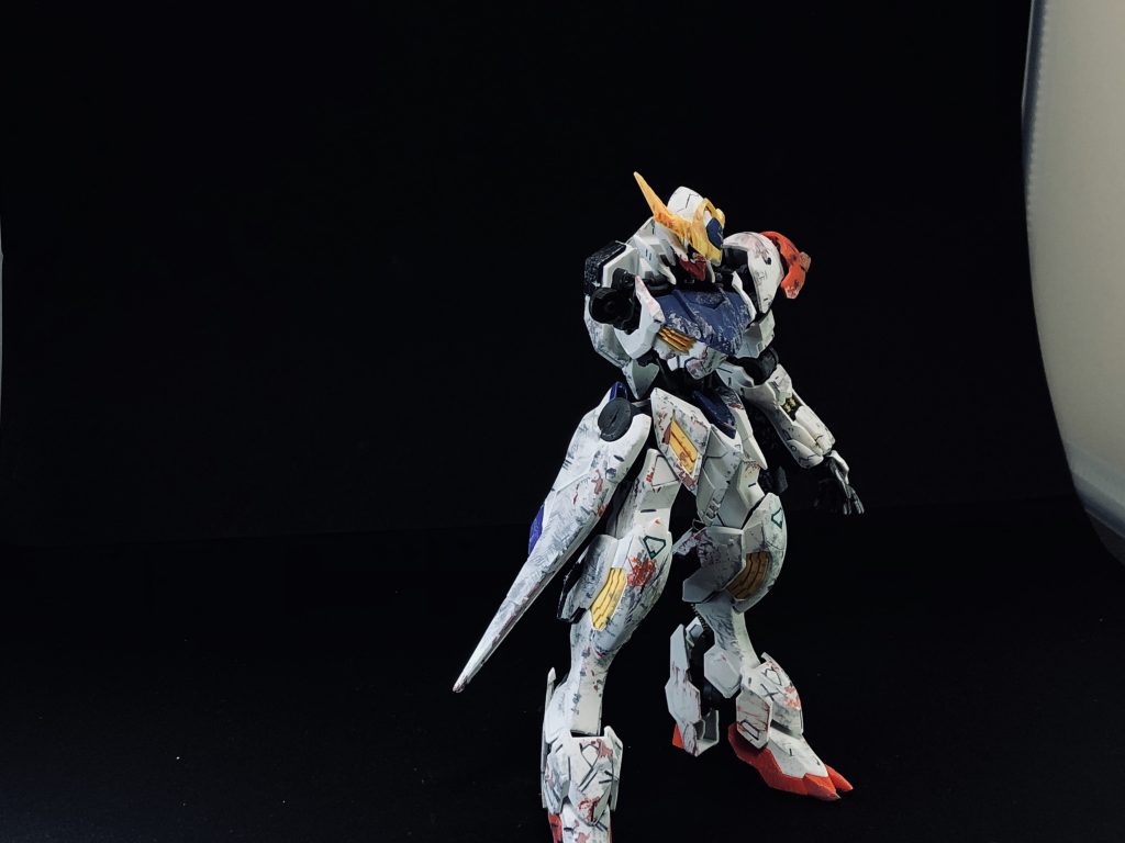 最終的に破損箇所の確認で右腕、左スラスター右角を壊してます