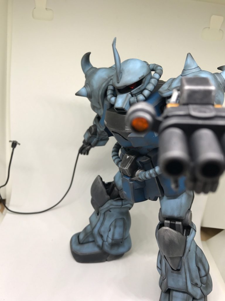 MG 1/100 グフ・カスタム ウェザリング–2枚目/制作者：@gyuuuutora