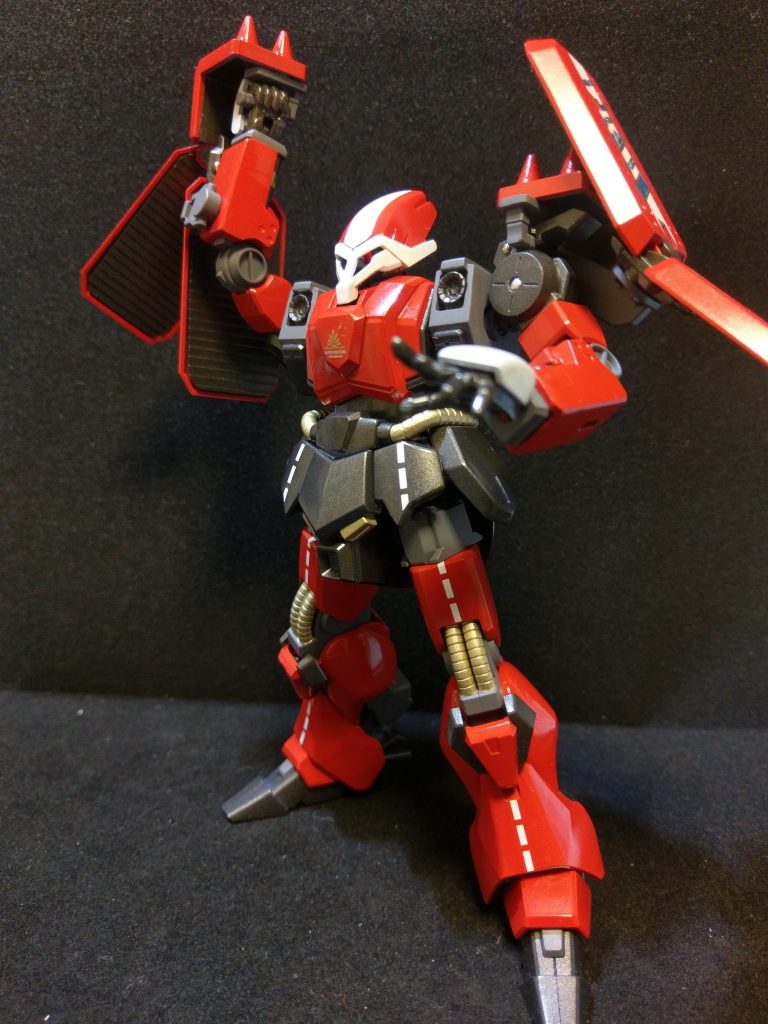 赤いボディに白のストライプでレーシーな感じにしました。