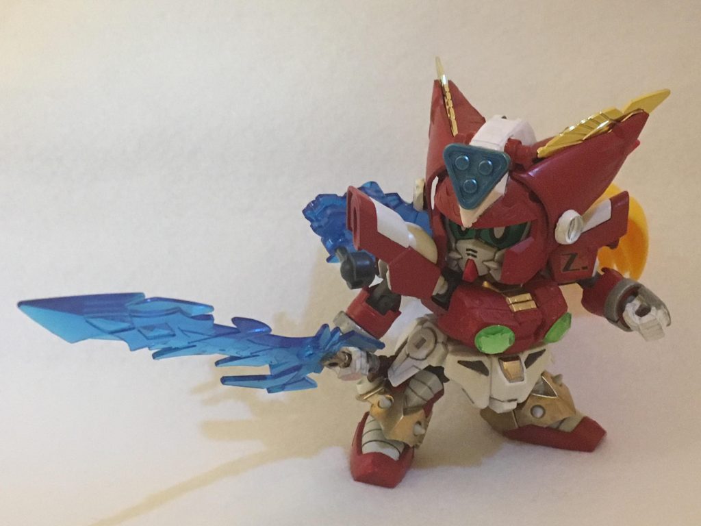 ロクゼロ4でラグナロクの爆発で宇宙空間に投げ出されたゼロを、黄金神がスタ・ド・アカに導き、ガンダム族の身体を与えた。
とかそんな感じで妄想して作りました。
ゼットセイバーは雷龍剣へと形を変え、これまで同様、様々剣技を用いて戦うのだ!