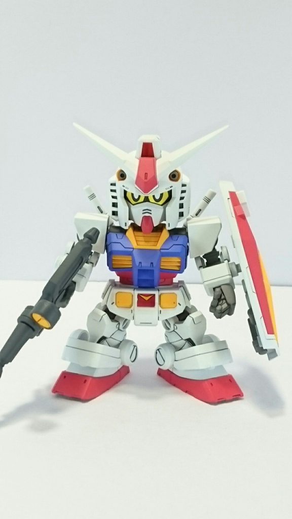 ライフルはグリップ位置が後ろ過ぎるため切り離して調整してます。