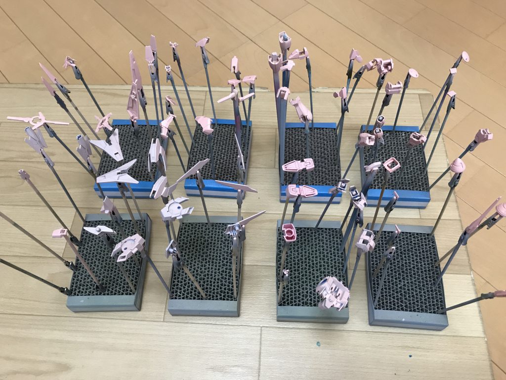 赤サフで下地塗装