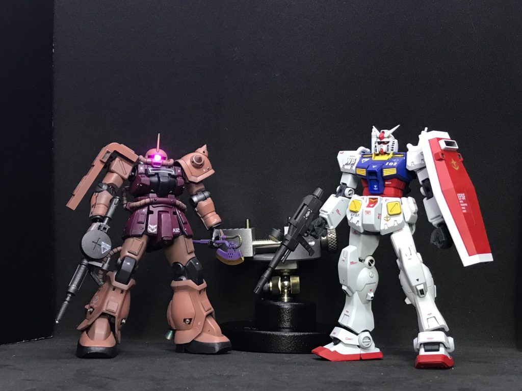 過去作のガンダムと撮影