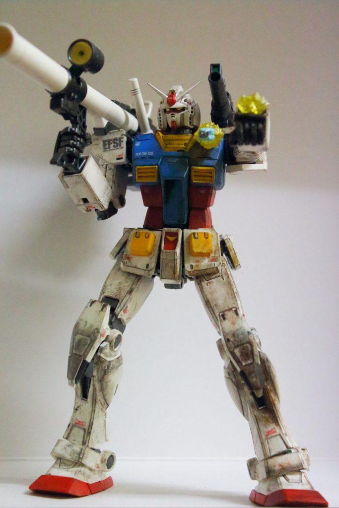 (´・ω・`)全弾発射、ミサイルはガンメタルと黒鉄色、煙みたいなのはファレホの水色だったと思う、クリアパーツはクリアイエローを筆塗り